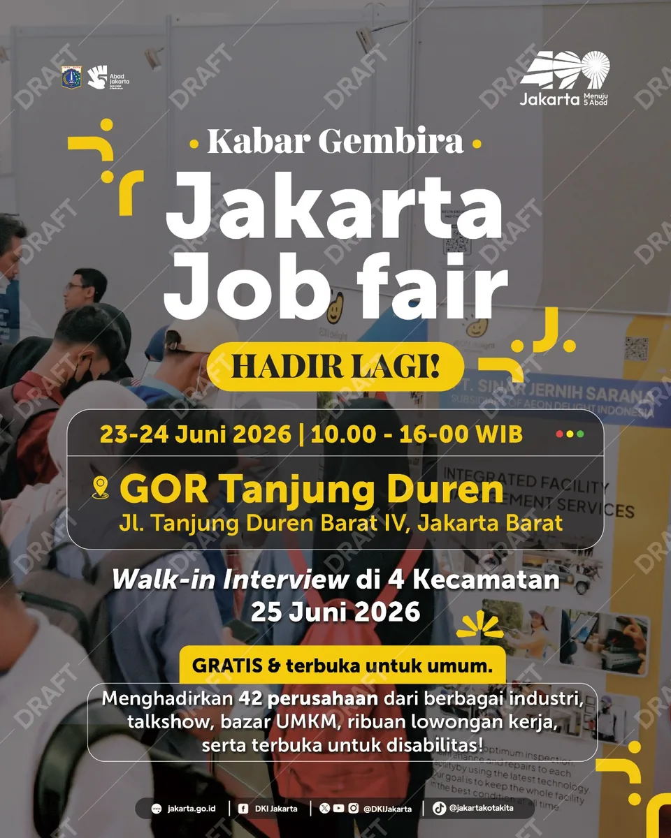 Job Fair Kabupaten Ngawi 2026 (Suku Dinas TKTE Wilayah Kabupaten Ngawi Barat) : 23-24 Juni 2026