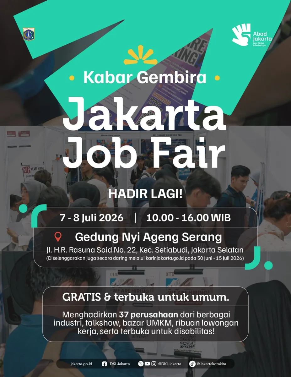 Job Fair Kabupaten Ngawi 2026 (Suku Dinas TKTE Wilayah Kabupaten Ngawi Barat) : 7-8 Juli 2026