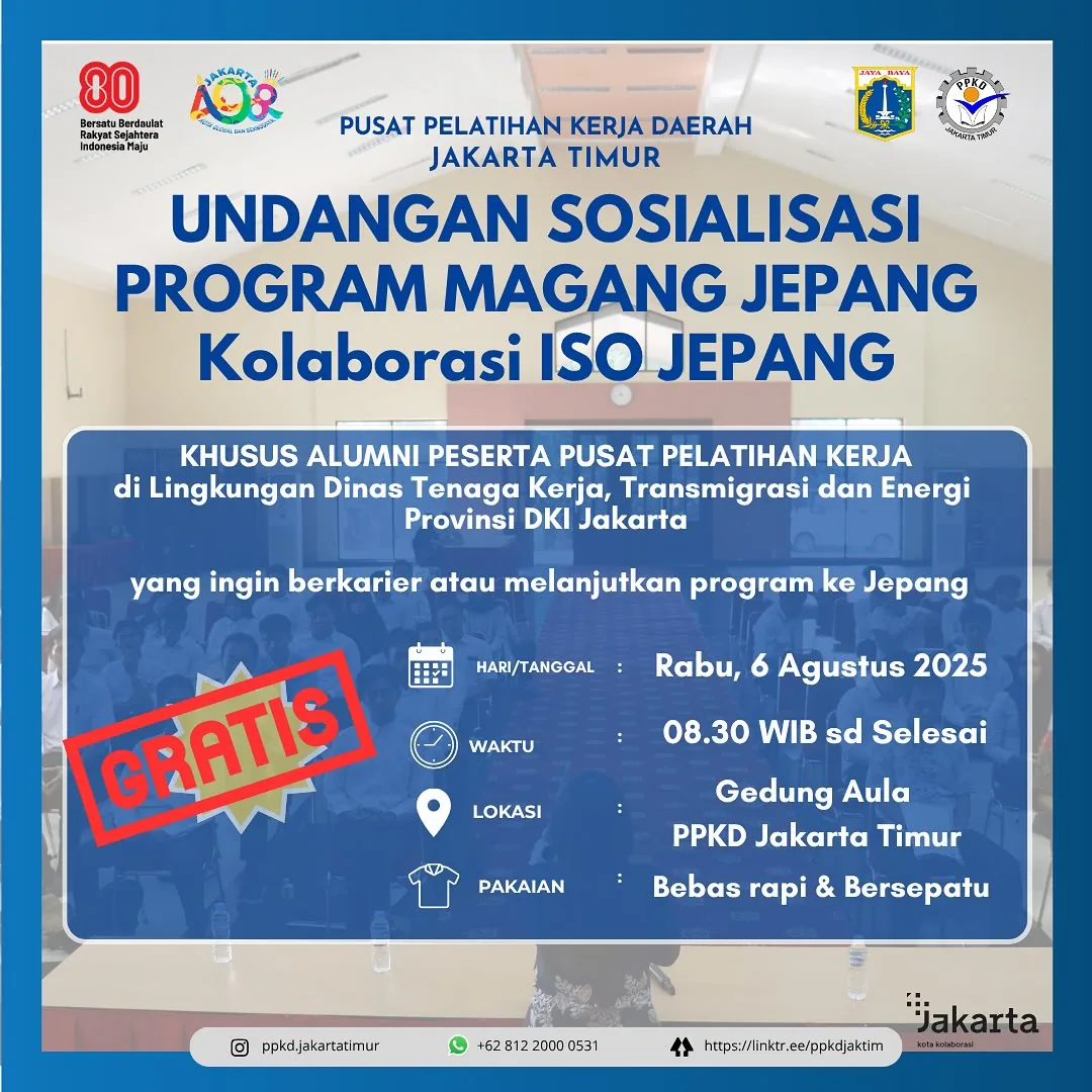 UNDANGAN SOSIALISASI PROGRAM MAGANG JEPANG – PPKD KABUPATEN NGAWI